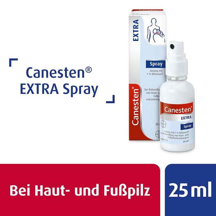 Canesten EXTRA Spray gegen Pilzerkrankungen der Haut, 25 ml