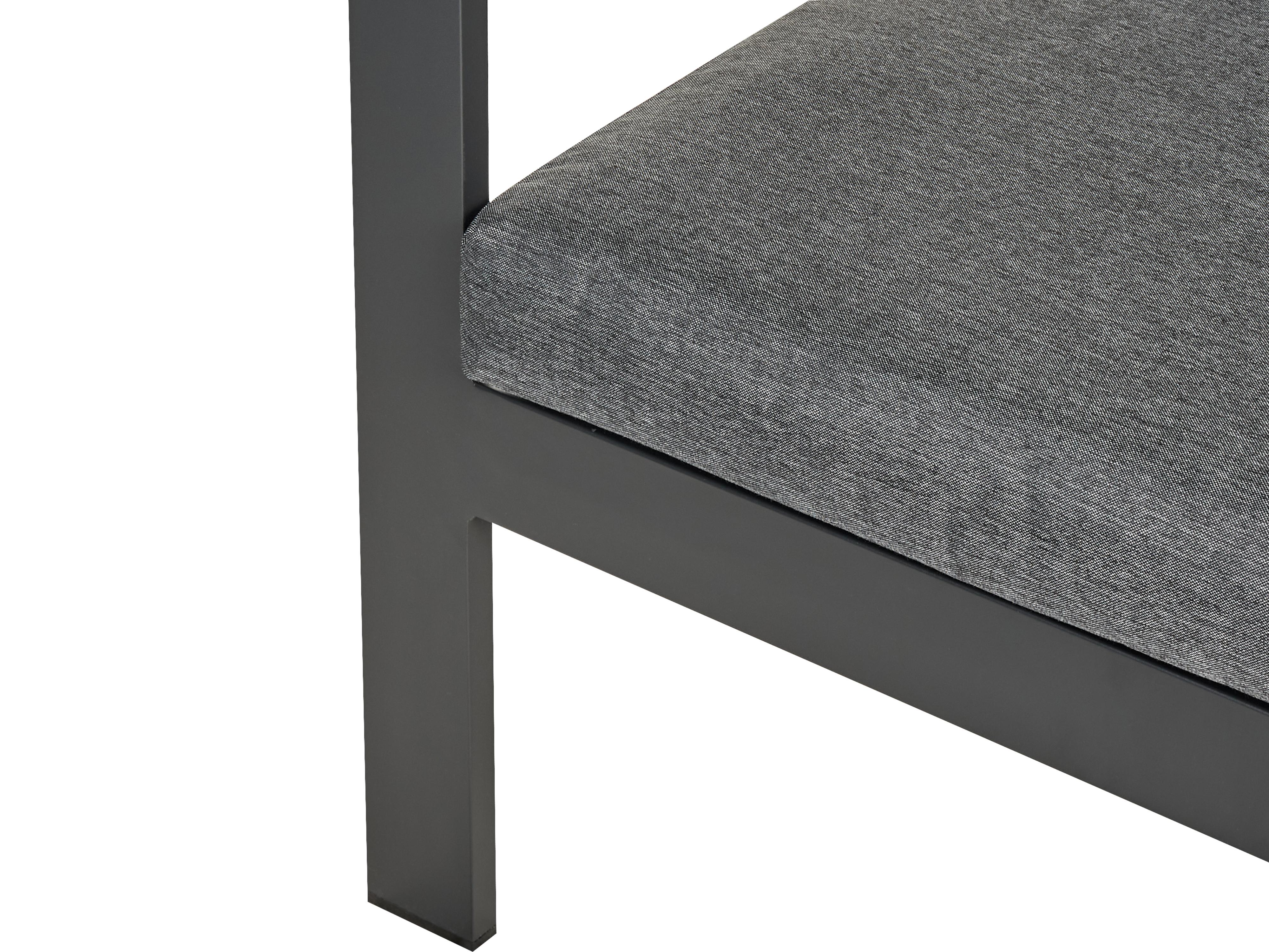 Tuin hoekloungeset met tafel 5-zits MESSINA linkszijdig Grijs/beige