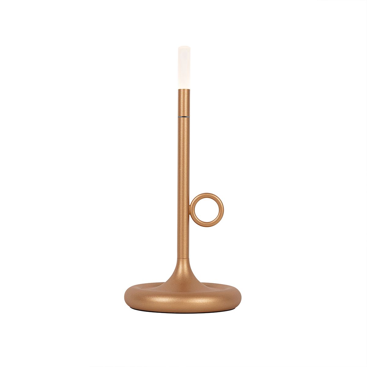 Buiten tafellamp goud incl. LED met touch dimmer oplaadbaar - Sjarel