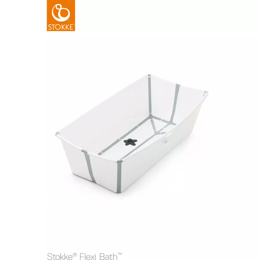 STOKKE® Badewanne Flexi Bath XL™ extra groß weiß mit hitzeempfindlichem Stöpsel ab der Geburt