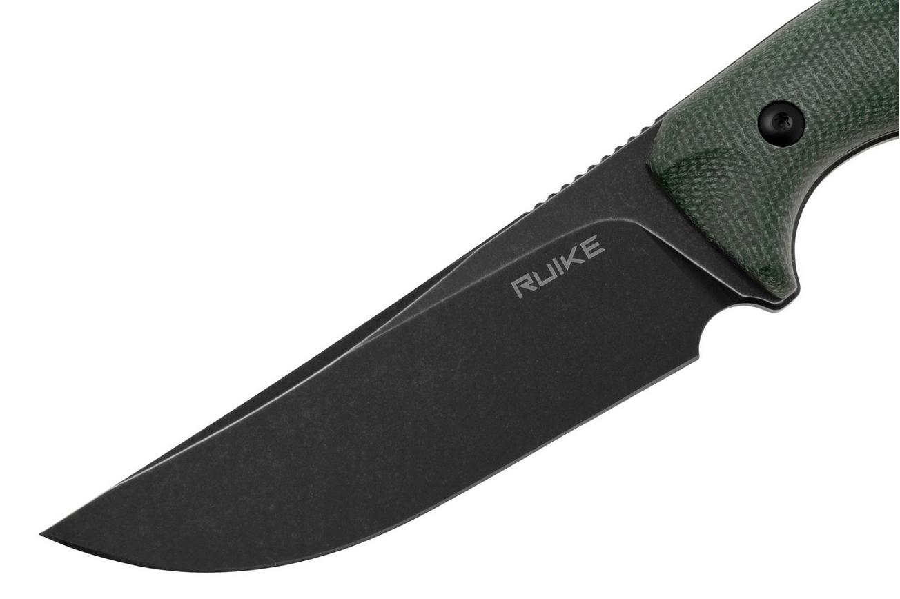 Ruike F186-MG Black D2, Green Micarta, vaststaand mes