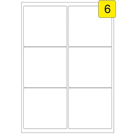 Wäsch Etiketten 25 Blatt DIN A4, 99,1 x 93,1 mm, 150 Stück