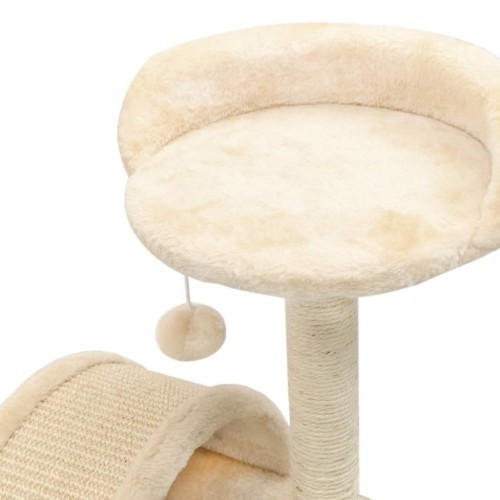 Arranhador de sisal bege e marrom para gatos