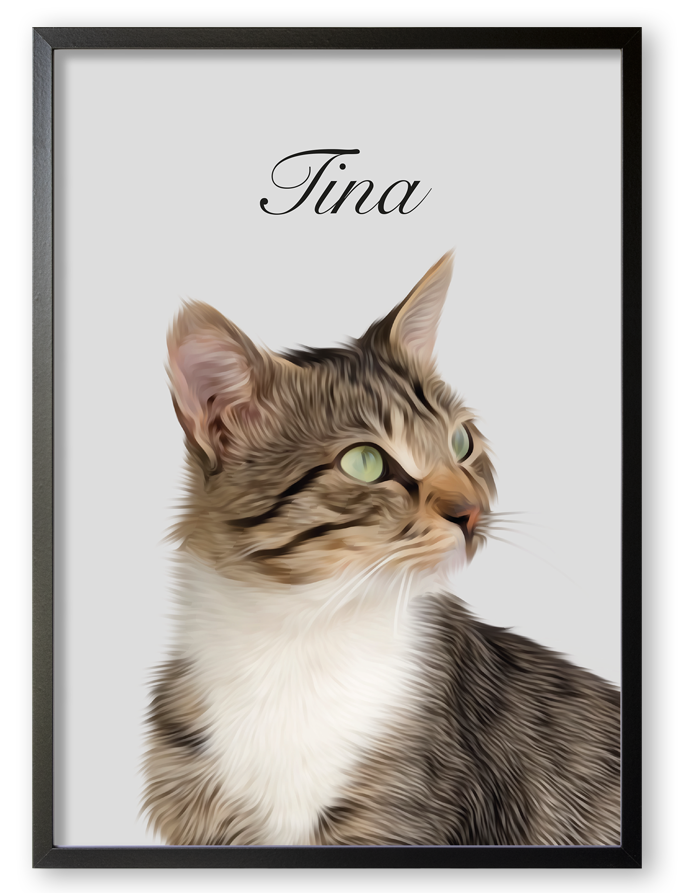 Retrato personalizado de UM ANIMAL DE ESTIMAÇÃO, design ALL