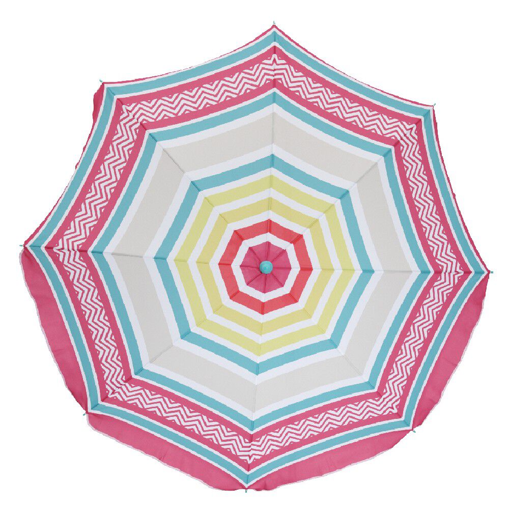 Parasol de plage Sun rayures multicolores
