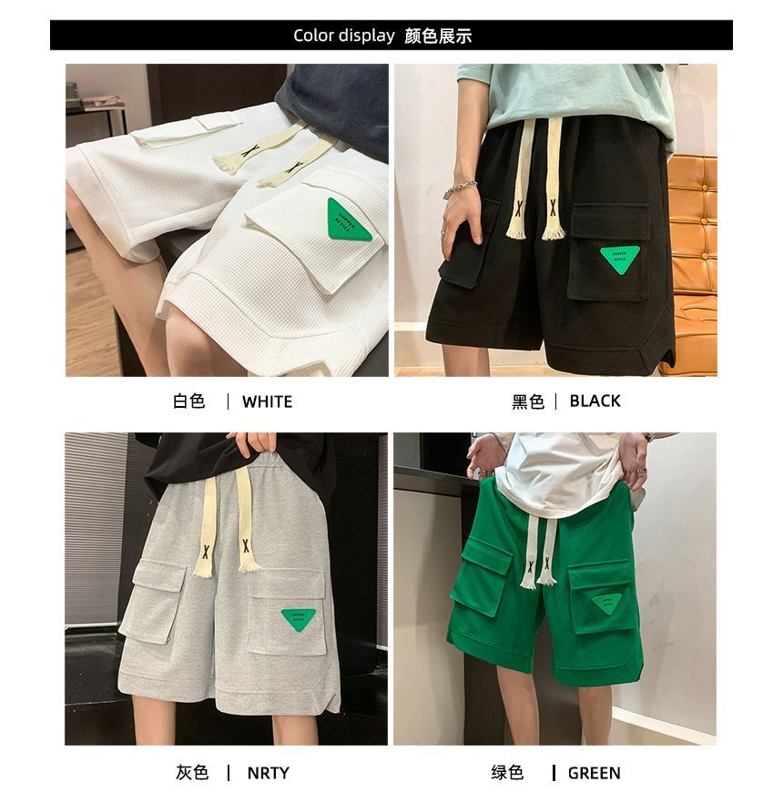 Blueforce - Cargo-sweatshorts met trekkoord en wafelmotief