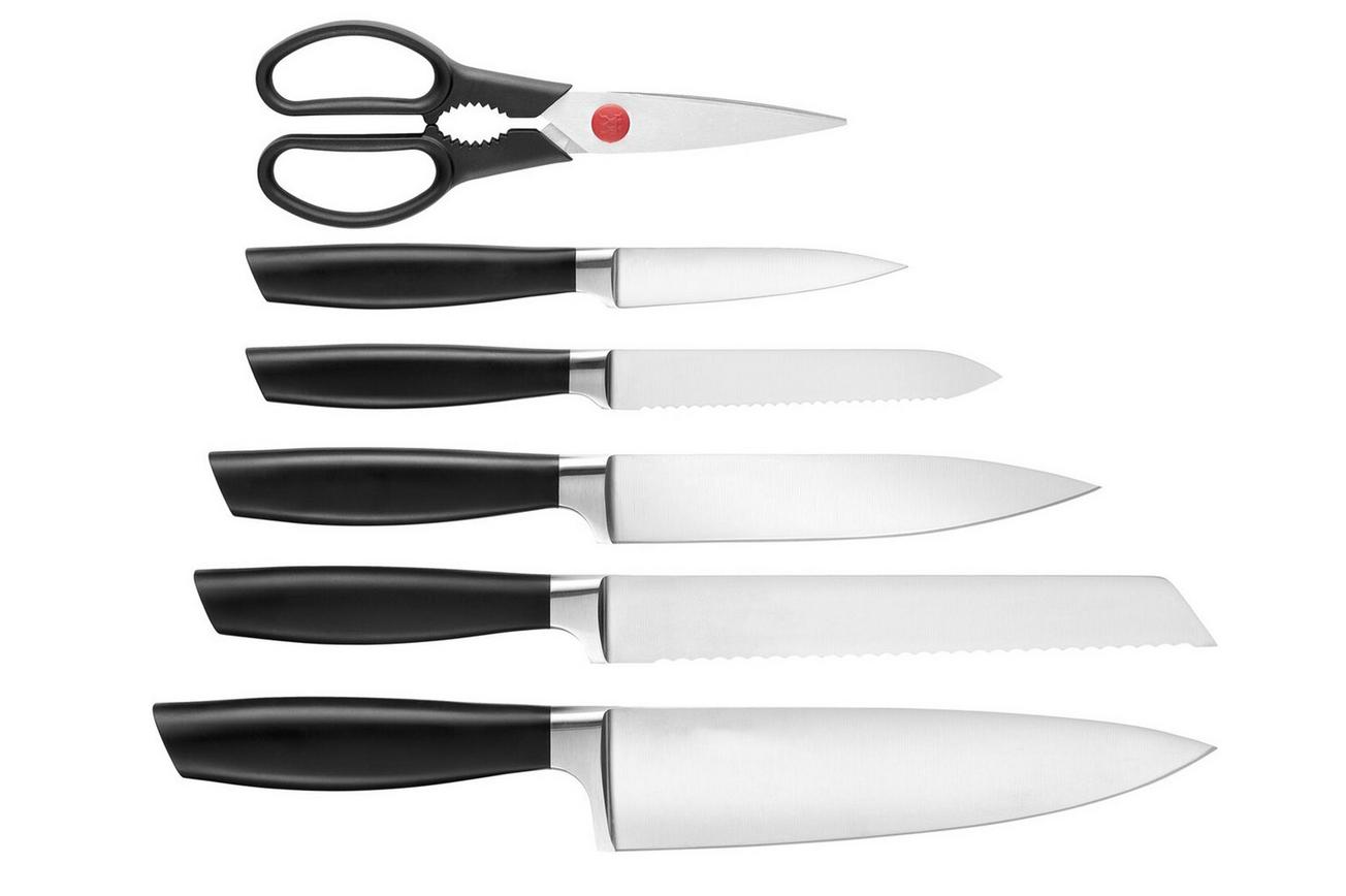 Zwilling All Star 1022776, 7-delige messenset met messenblok, wit/zilver