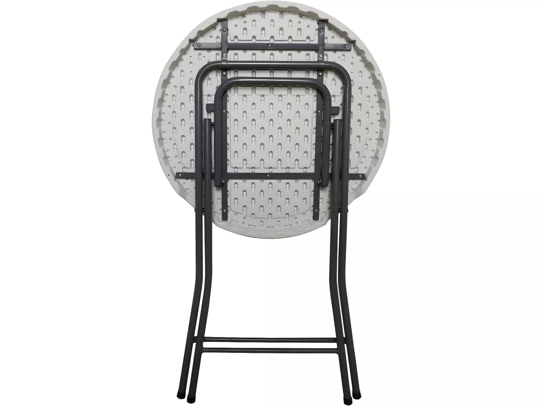Table haute pliante en plastique Ø 80 cm 