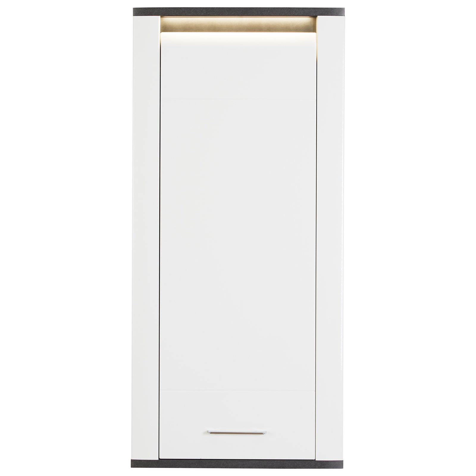 Luca Bessoni Hängeschrank ALASSIO - weiß Hochglanz - Matera dunkel - 55 cm