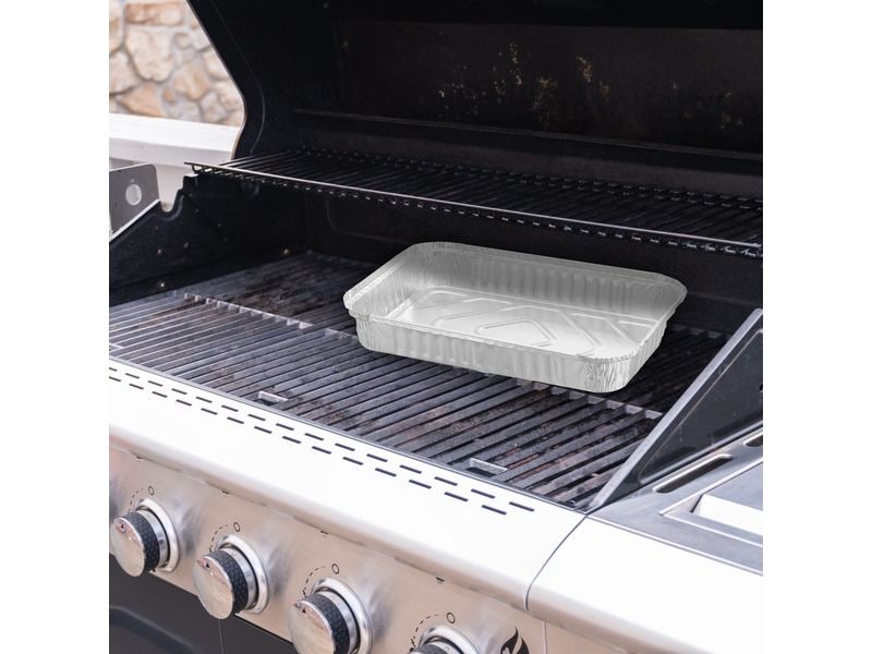 relaxdays Grillschale 50 Stück Fettauffangschalen aus Aluminium