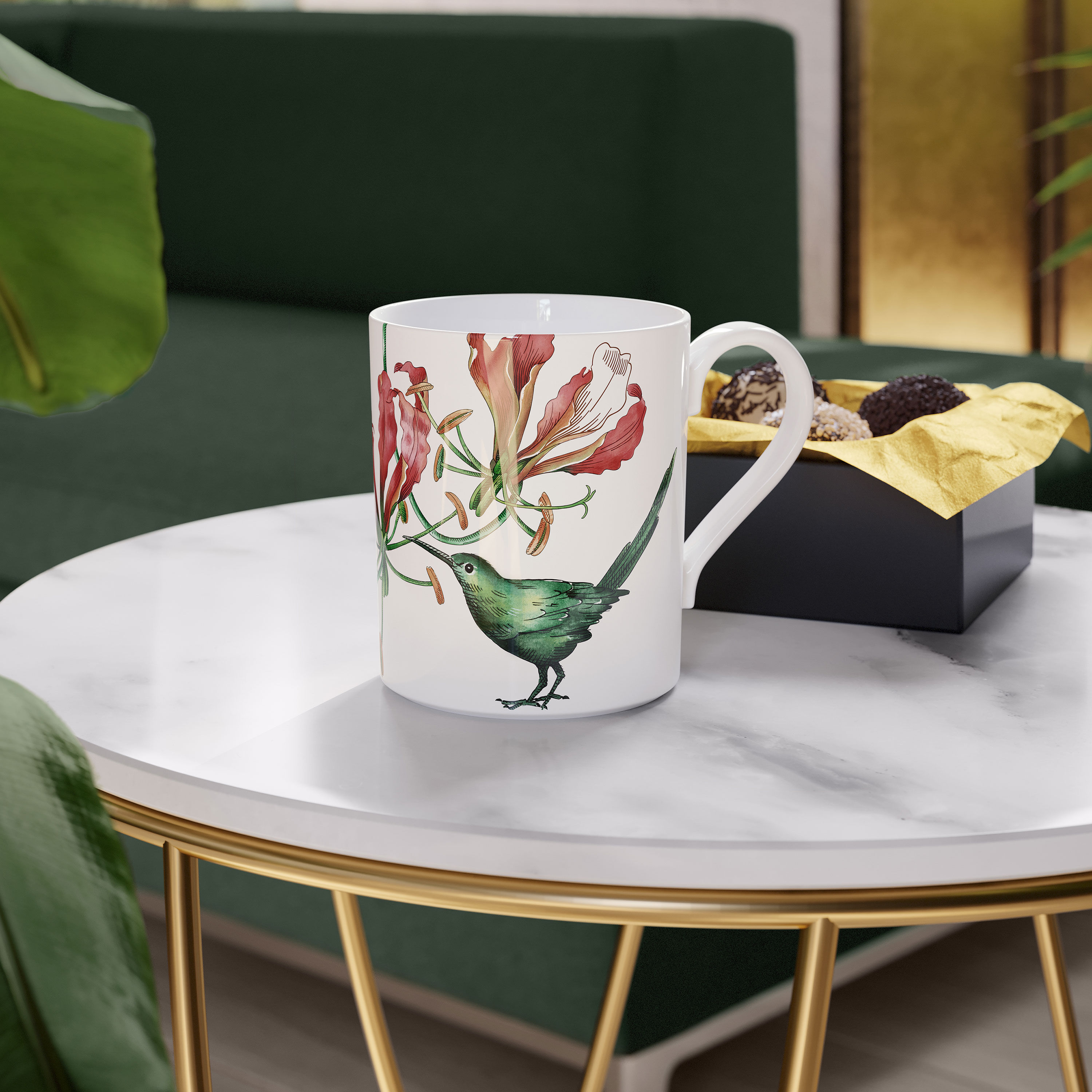 Avarua Mug Multi-colored, 8.8 oz, Premium Bone Porcelain