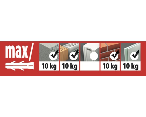 Spiegelmontageset Tox Look + schroef 6/36, 4 stuks