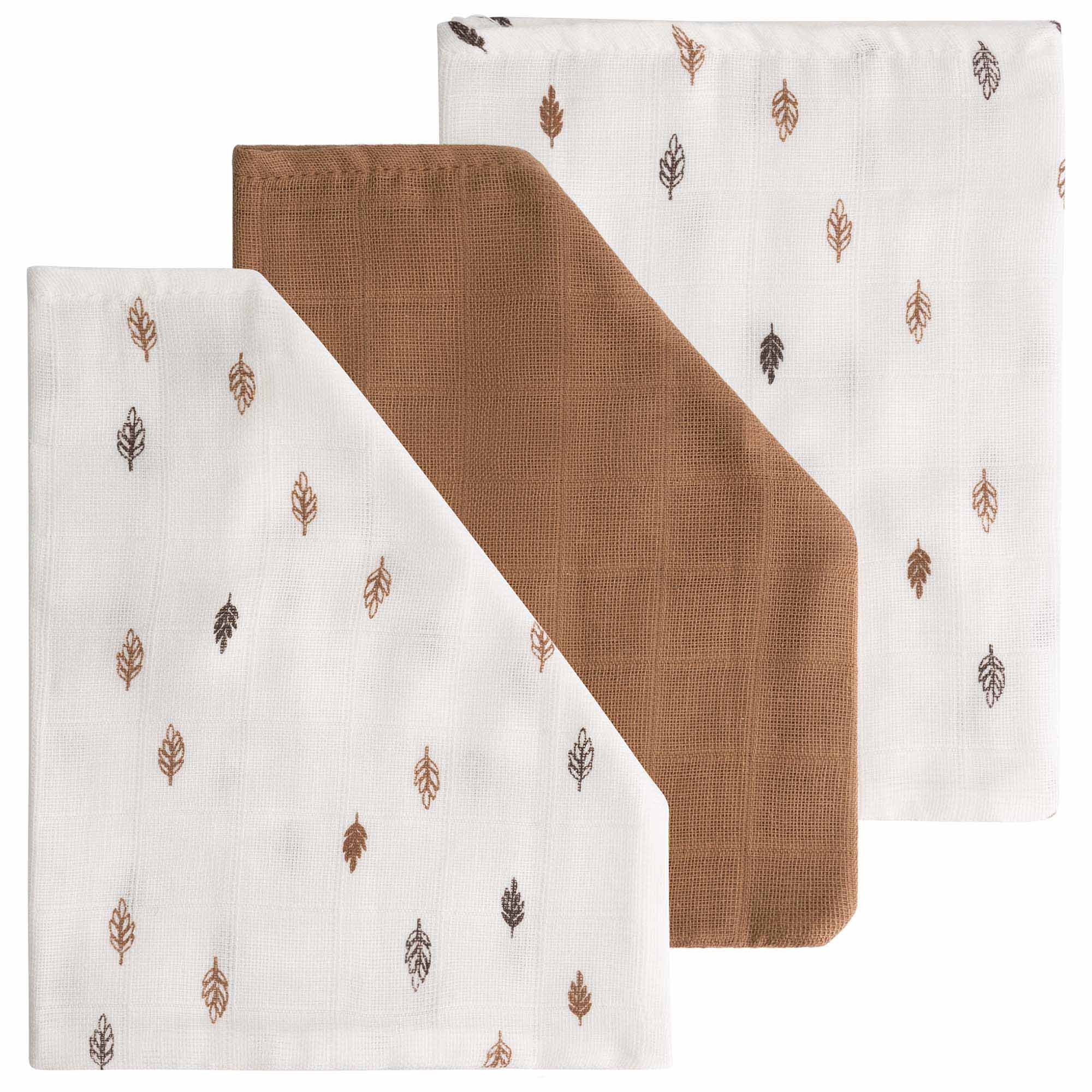 Prénatal hydrofiele washandjes 3 stuks bruin - Prénatal