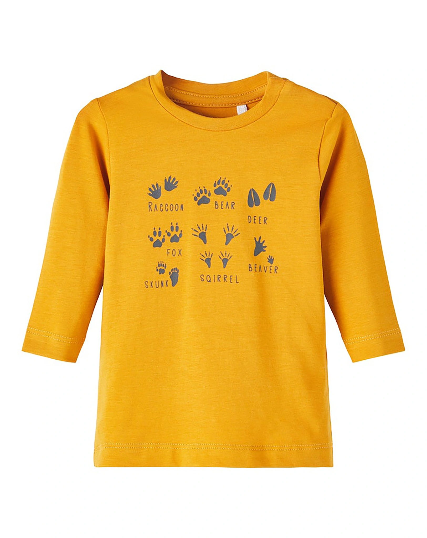 Langarmshirt NBMOTIO FOOTPRINTS in inca gold
