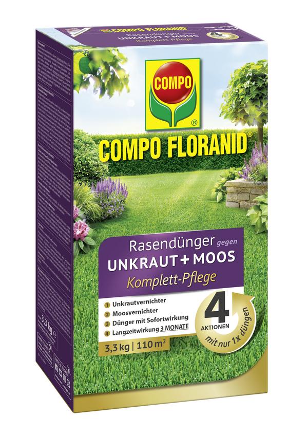 COMPO Rasendünger gegen Unkraut + Moos 4in1