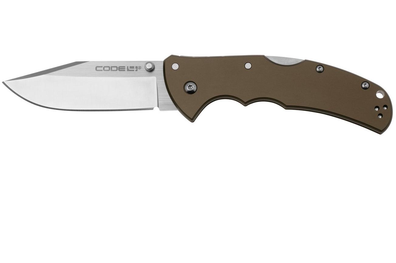 Cold Steel Code 4 Clip Point 58PS CPM S35VN plain edge, zakmes
