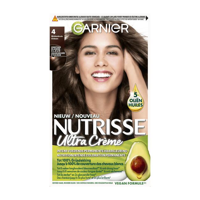 Garnier Nutrisse Crème Permanente Haarverf 4 Middenbruin