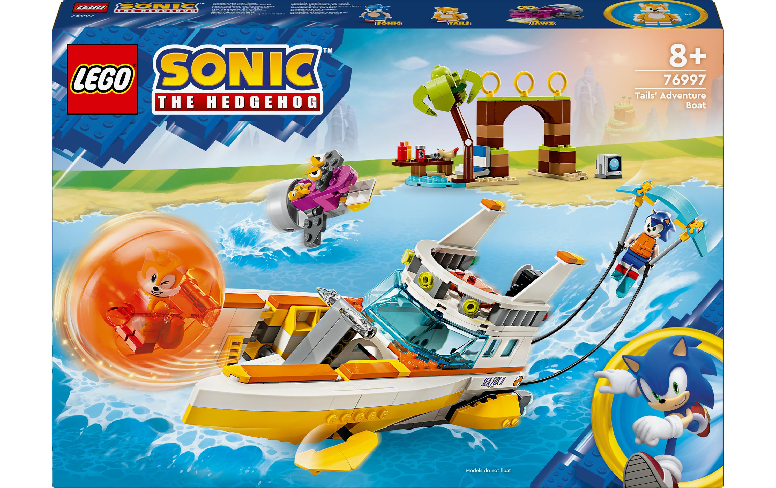 Sonic Tails Abenteuerboot 76997Bauset für Kinder für unzählige Abenteuer mit Sonic