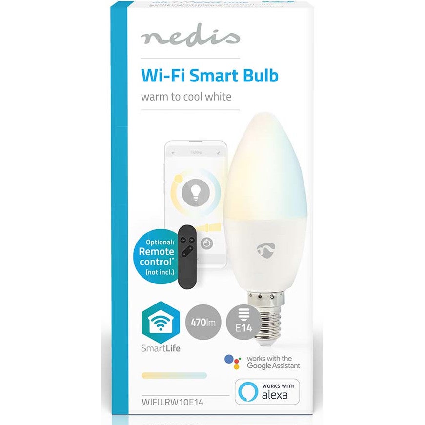 Nedis WIFILRW10E14 Smartlife LED-lamp E14 470 lm 4.9 W warm-cool white