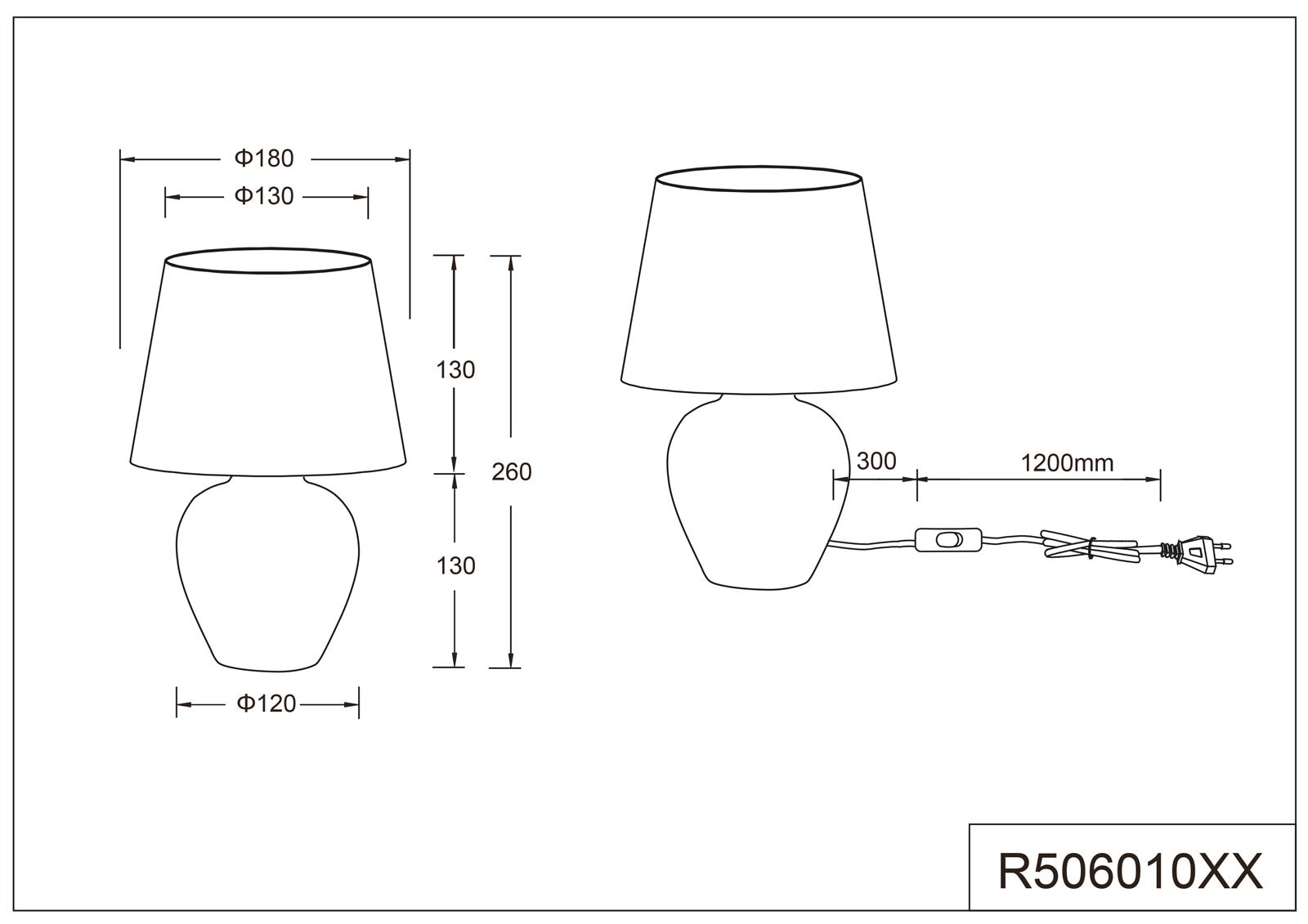 RL Retrofit Tischlampe ABBY 28 cm weiß