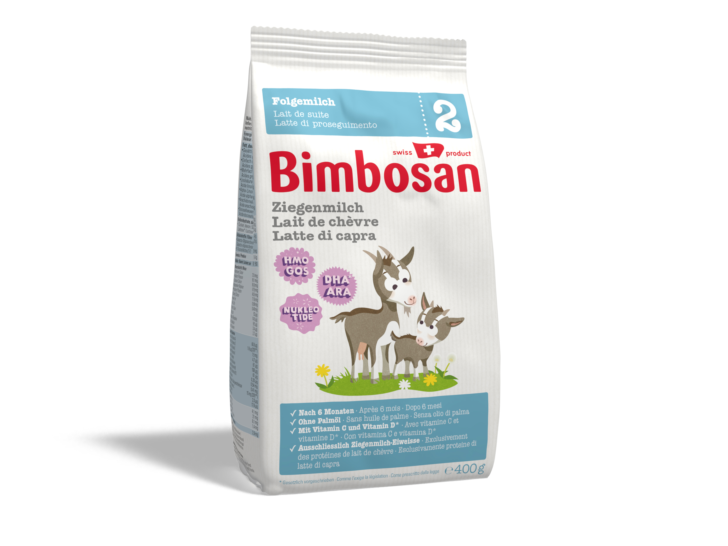BIMBOSAN Ziegenmilch 2 Folgemilch<br>400 g, Beutel, Pulver, refill