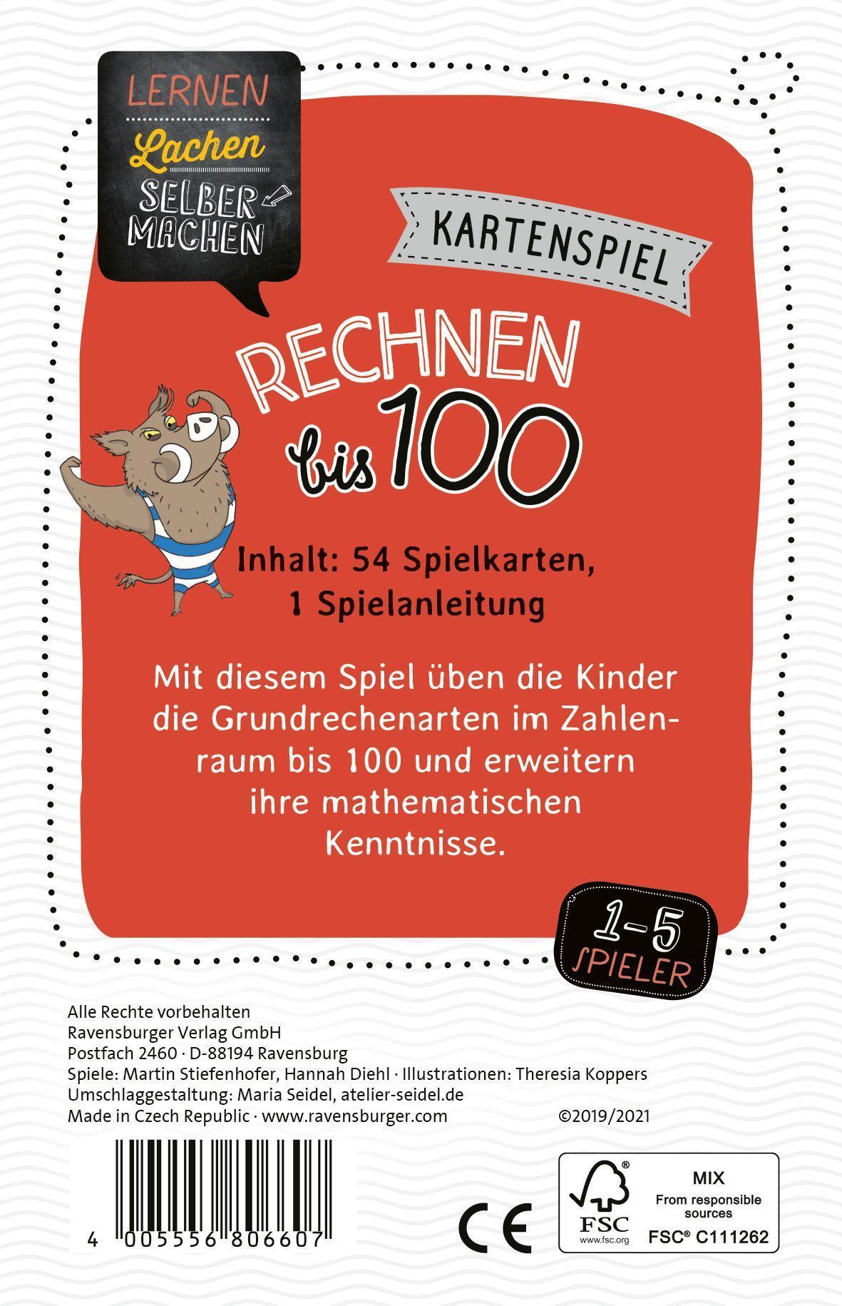 Ravensburger 80660 - Lernen Lachen Selbermachen: Rechnen bis 100, Kinderspiele L