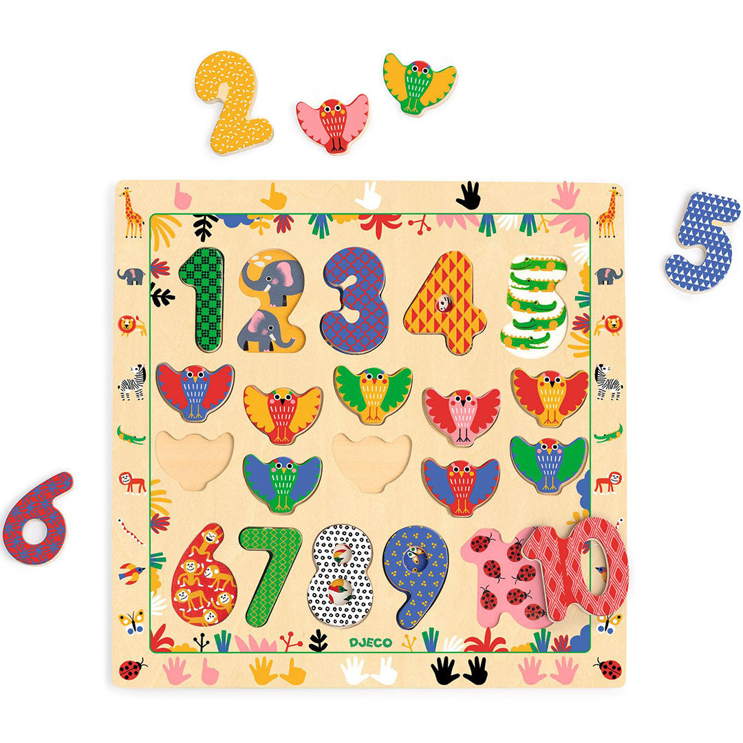 djeco puzzel cijfers 1-10