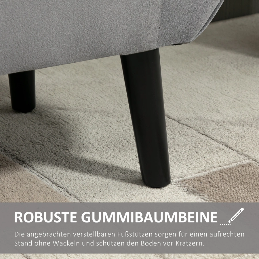 HOMCOM Sitzbank mit Stauraum grau