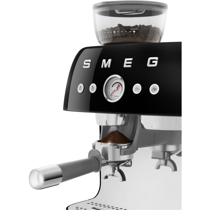 SMEG Espressomaschine mit Mahlwerk 50's Style EGF03BLEU Schwarz