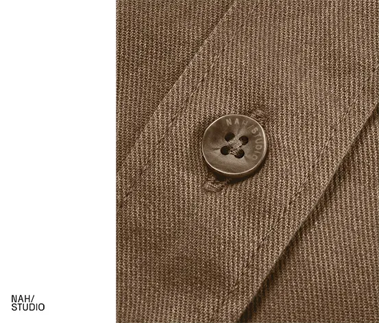 NAH/STUDIO Hemdbluse | nachhaltige Baumwolle, hazelnut