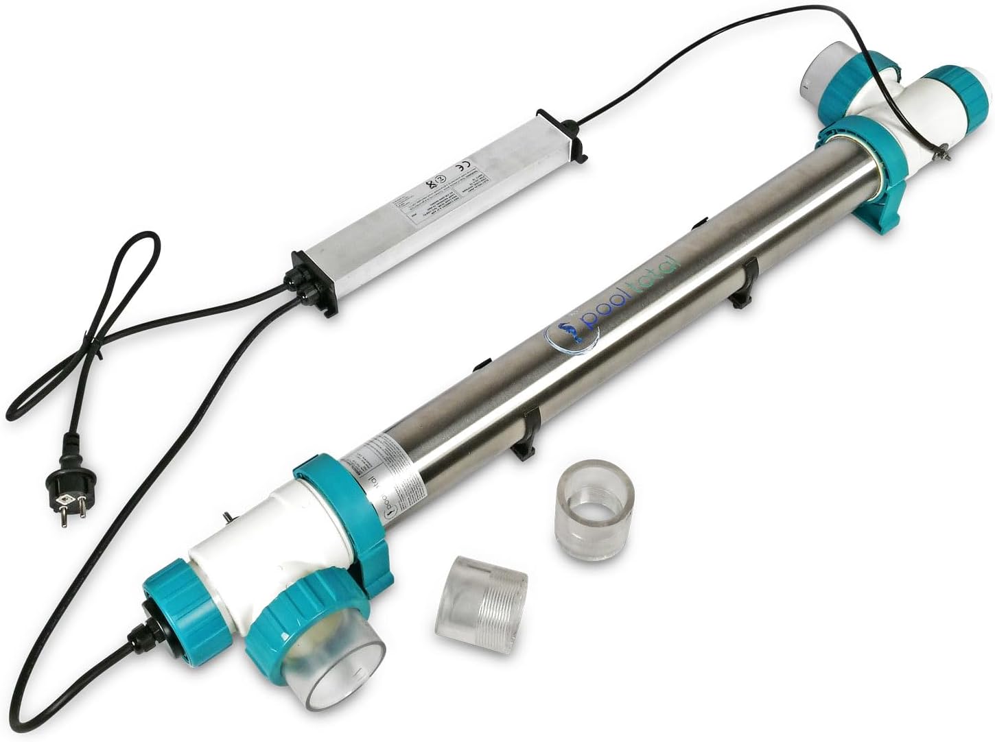 Premium 40W UVC Klärer Duplex (Salzwasser) Wasserklärer mit UV Lampe Teichklärer Entkeimungsgerät für Schwimmbecken und Pool Vorklärgerät Effizient Umweltfreundlich Sauber Klares Wasser
