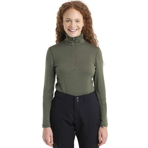 T-shirt thermique ICEBREAKER W 260 TECH LS HALF ZIP LODEN