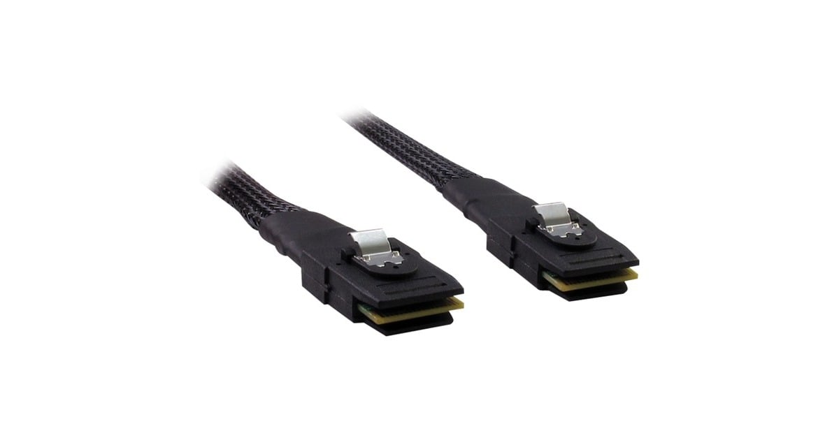 Inter-TechKabel SFF 8087 > SFF 8087, 0,75m  (Zwart)
