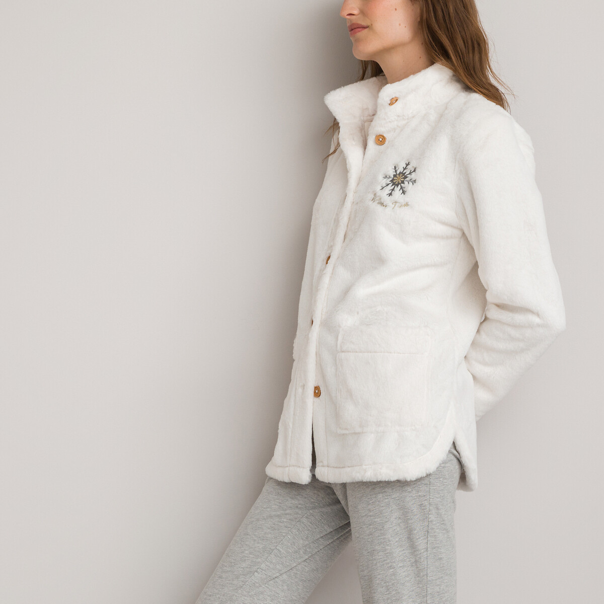 COLEÇÕES LA REDOUTE<br>Pijama, fleece tricotado, efeito sherpa