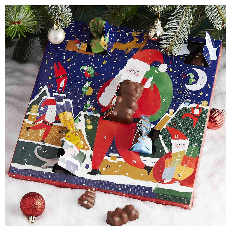 Calendrier de l'Avent décor Père Noël