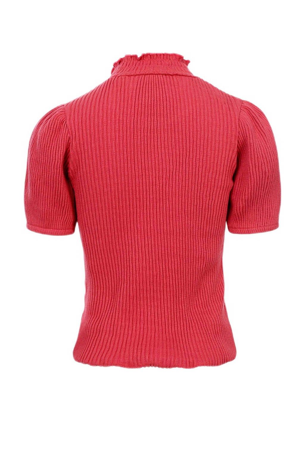 LOOXS top met col roze rib gebreid