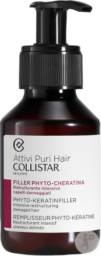 Collistar Attivi Puri Hair Remplisseur Phyto-Kératine Cheveux Abîmés Flacon Pompe 100ml