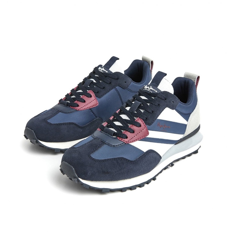 Tênis Pepe Jeans Foster Heat M em couro azul marinho