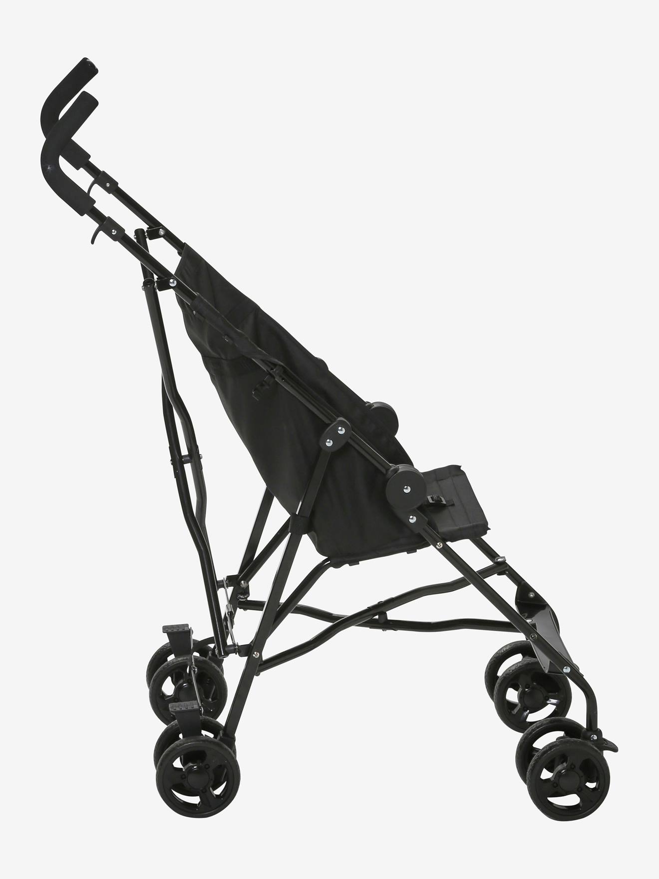Carrinho de bebê guarda-chuva Vertbaudet Minicity II, tamanho médio, preto, liso