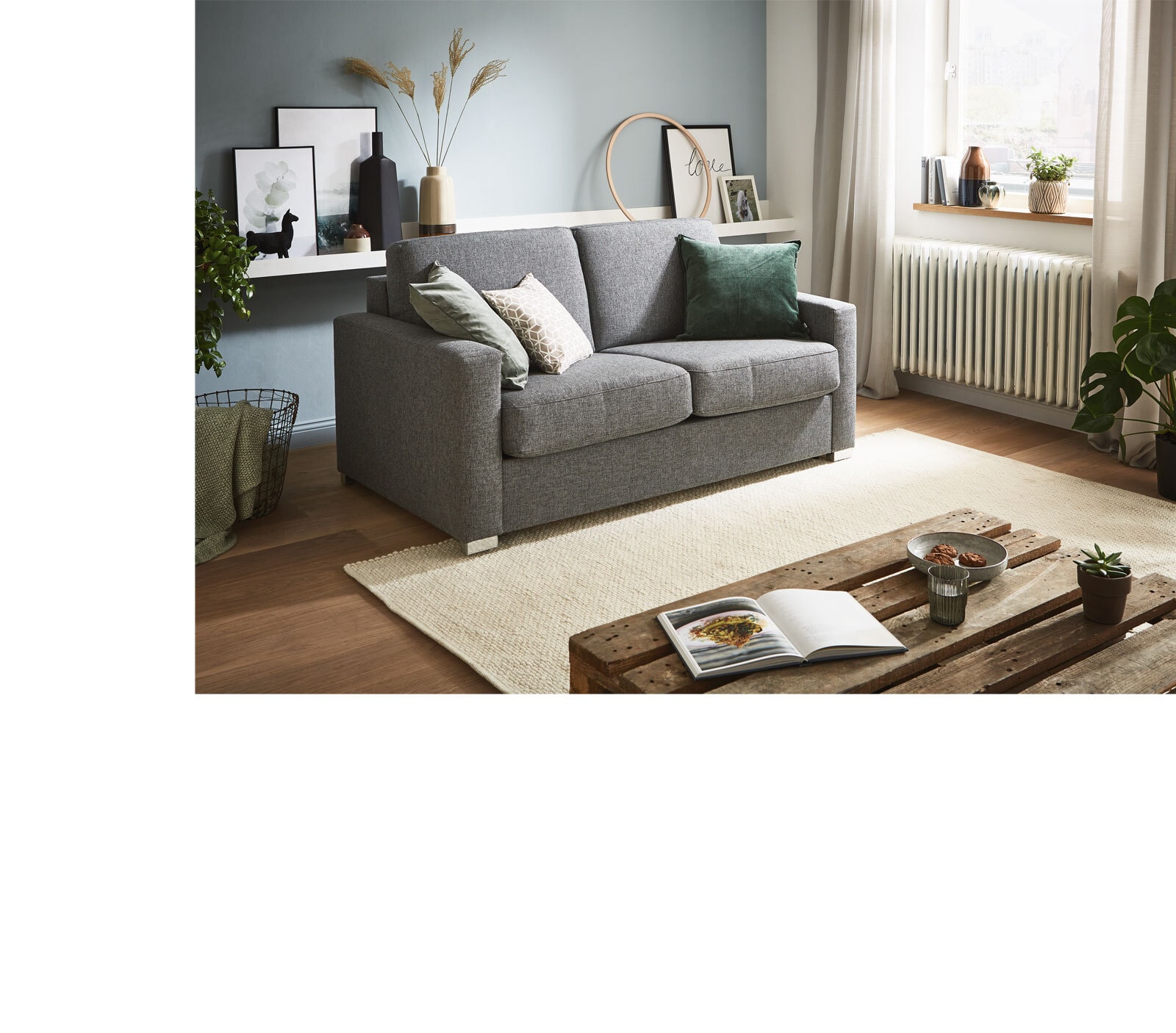 CASAVANTI Schlafsofa COLOMBO grau