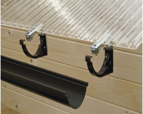 Marley golf- en meerwandige plaathouders, verzinkt, voor gootbeugels, verpakking van 2 stuks.