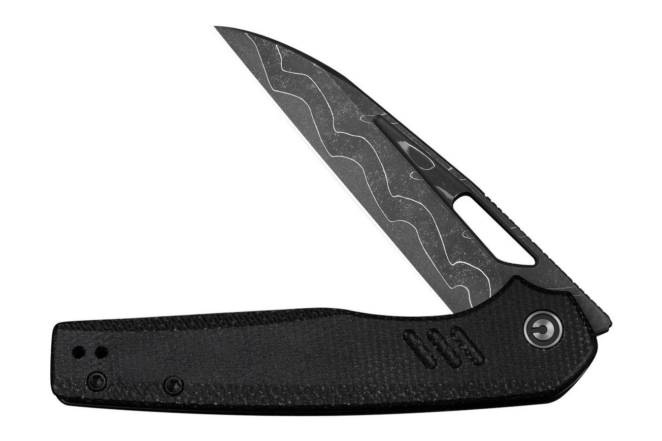 Civivi Guile C24062B-DS1 Damascus, Black Micarta, zakmes, Shawn Ashmore design