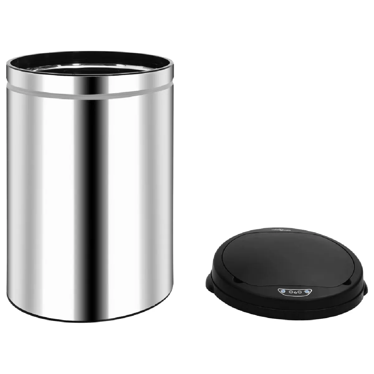 vidaXL Poubelle à capteur - 30L - Argenté