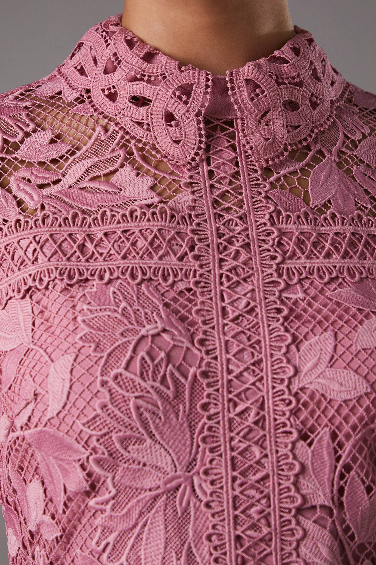 Coast Robe Plissée à Haut en Dentelle