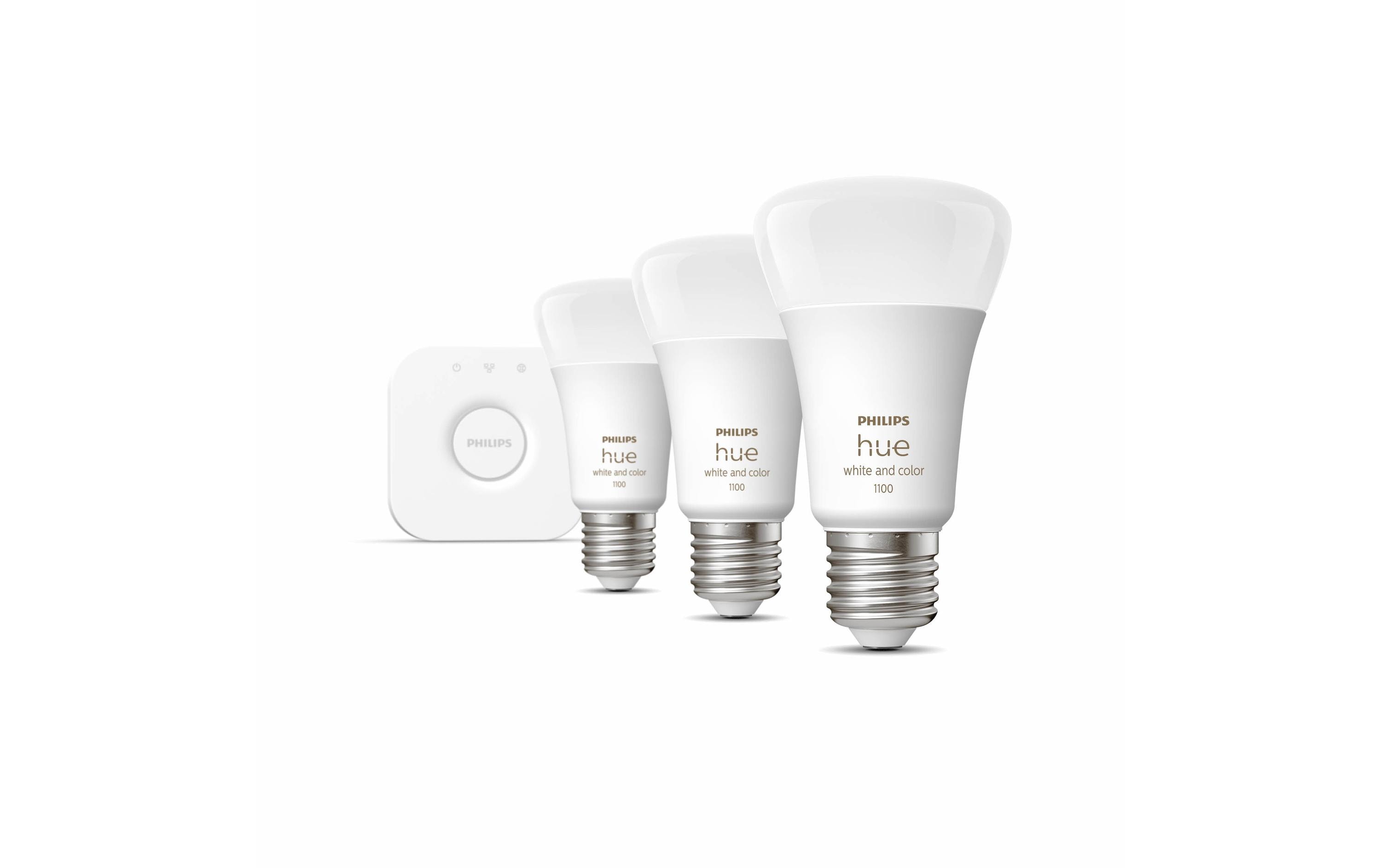 Starterset White & Color Ambiance, 3 x E27, 75 W<br>Starterkit inklusive Bridge