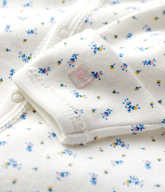 Combisac à fleurs bébé en coton biologique