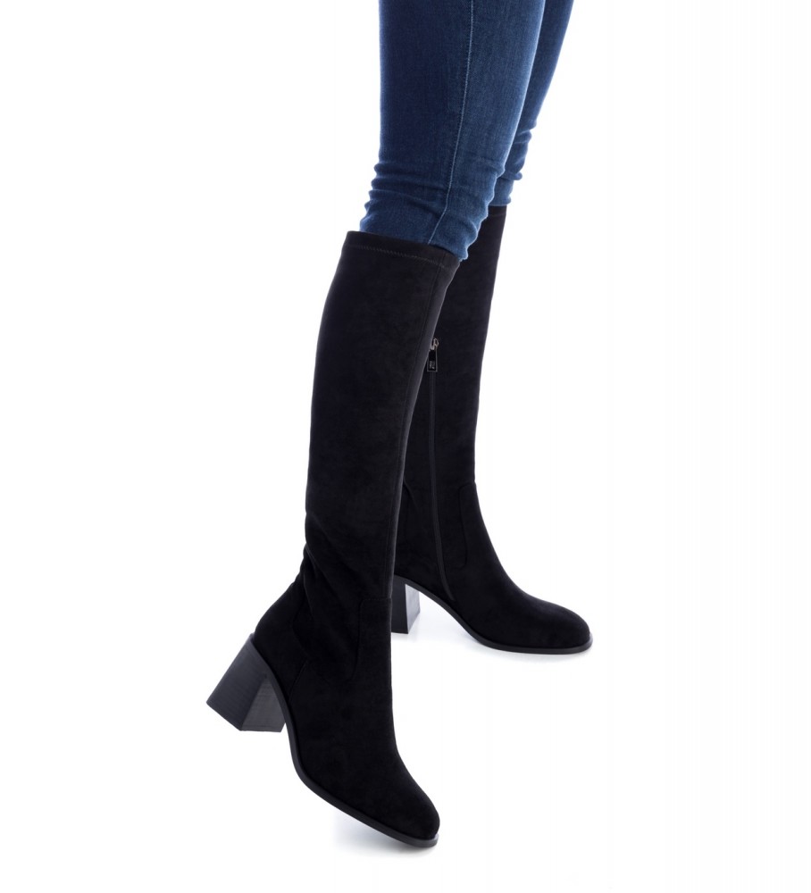Botas Xti 140531 pretas - Altura do salto: 7 cm -