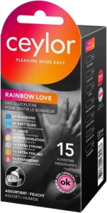 CEYLOR RAINBOW LOVE Präservative, 15 Stück