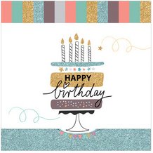 Carte d'anniversaire 'Happy Eco B-day Cake'