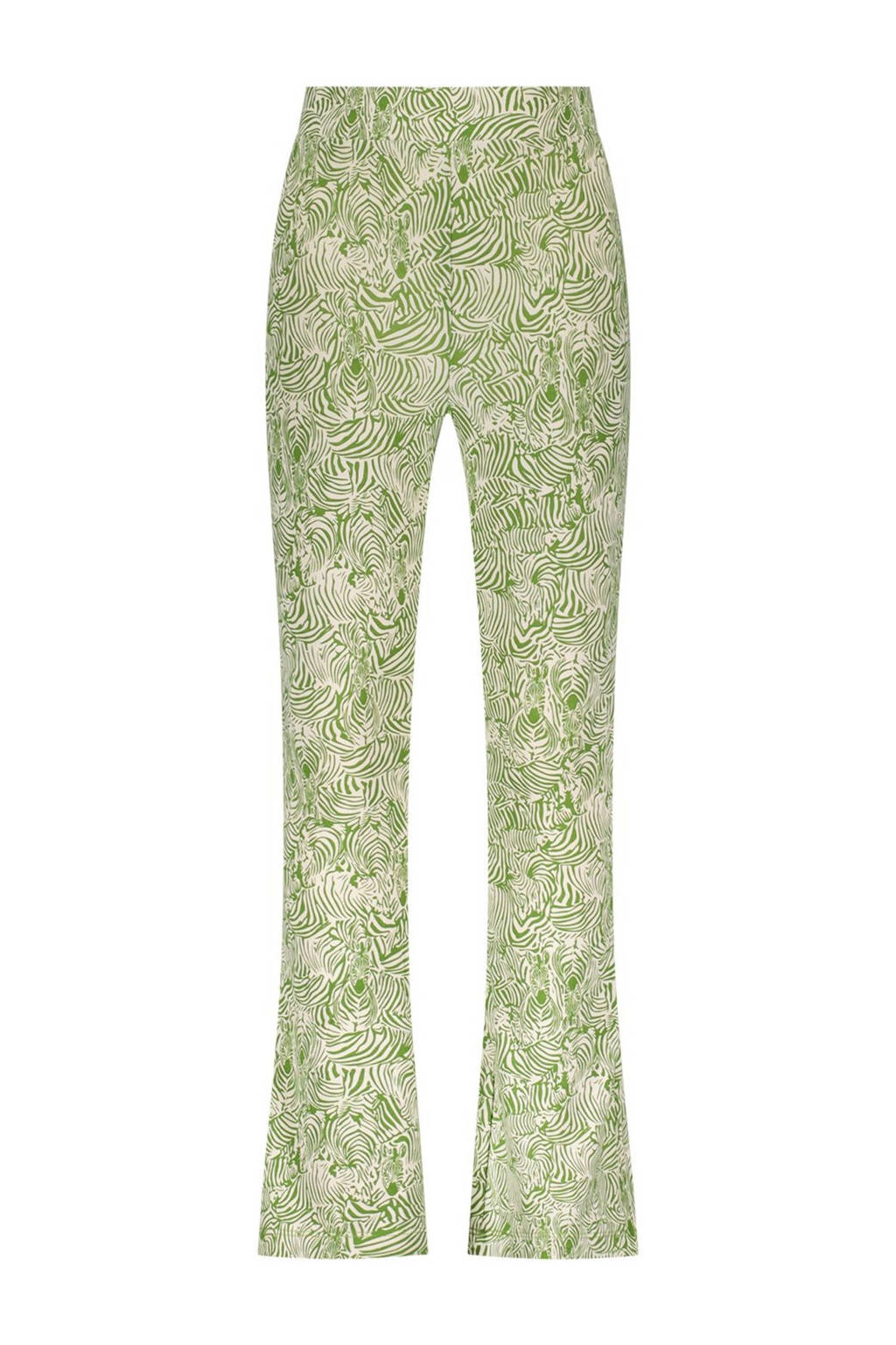 TYGO & vito regular fit broek Poppy met all over print olijfgroen